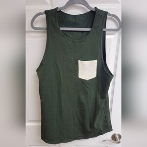 Mens BYLT Green Pocket Tank